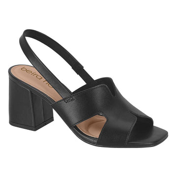 Beira Rio 8436-231 Block Heel Sandal in Black